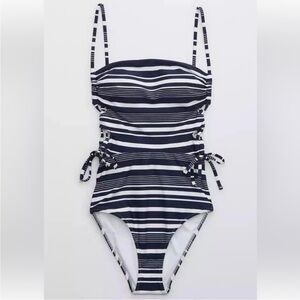 Aerie Striped One Piece Medium